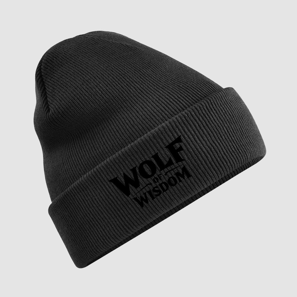 Original Black Beanie - Wolf of Wisdom