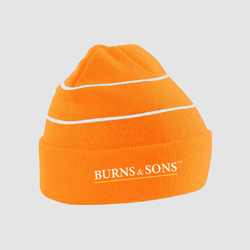 Hi-Vis Beanie - Burns & Sons - Orange