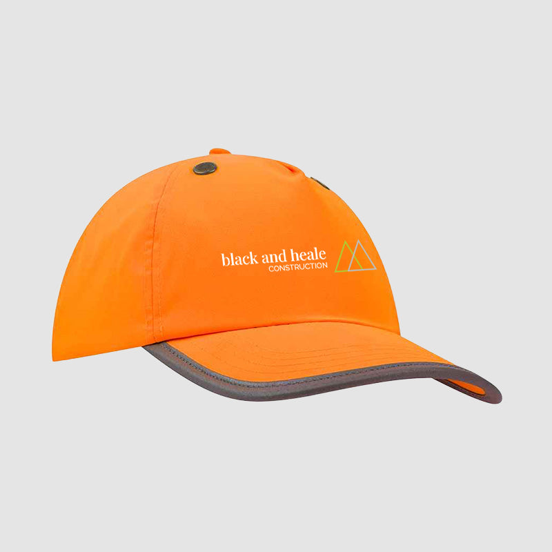 Hi-Vis Cap - Black & Heale - Orange