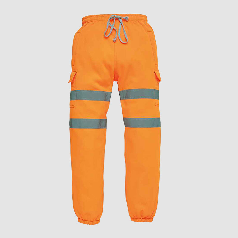 Hi-Vis Jog Pants - Black & Heale - Orange