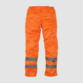 Hi-Vis Poly/Cotton Work Trousers - Black & Heale - Orange