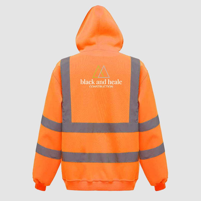 Hi-Vis Hoodie - Black & Heale - Orange