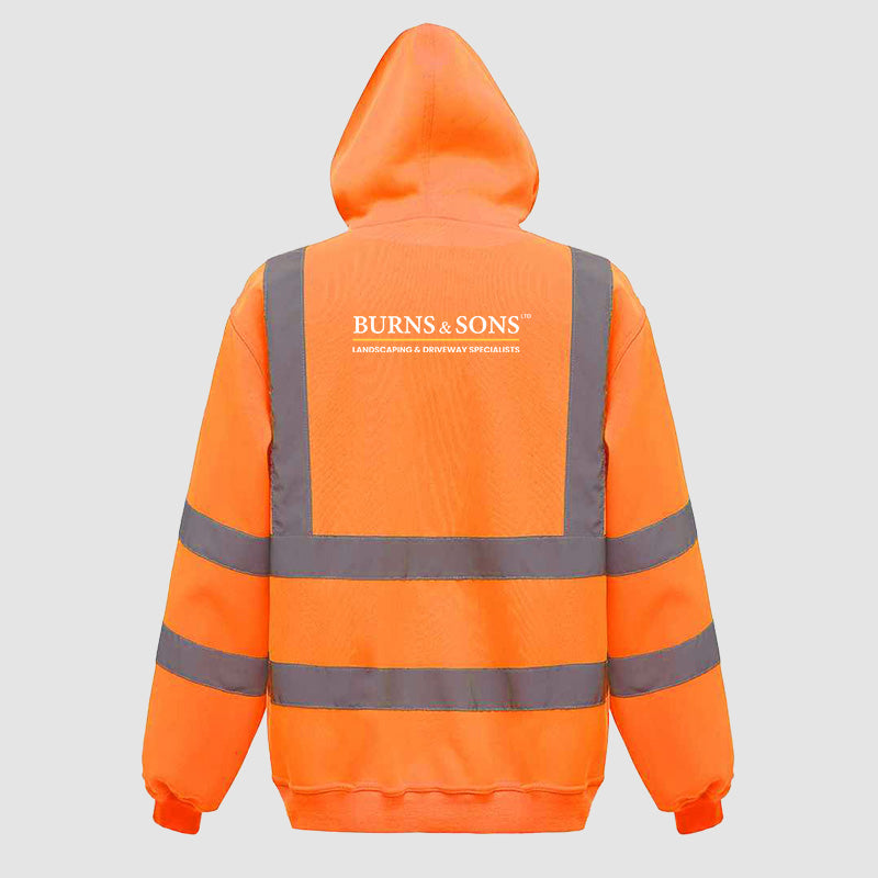 Hi-Vis Hoodie - Burns & Sons - Orange