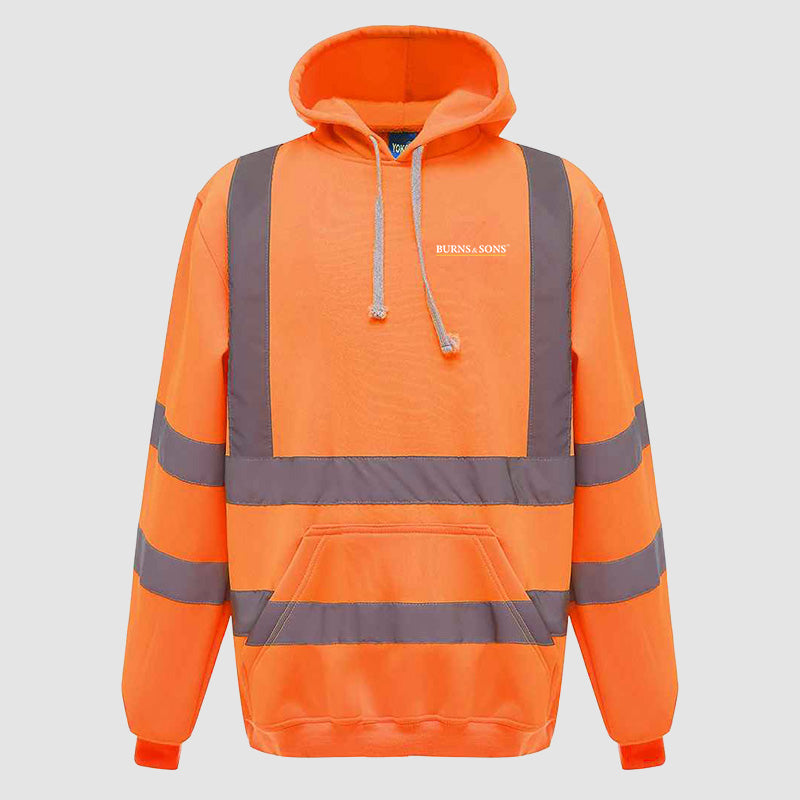Hi-Vis Hoodie - Burns & Sons - Orange