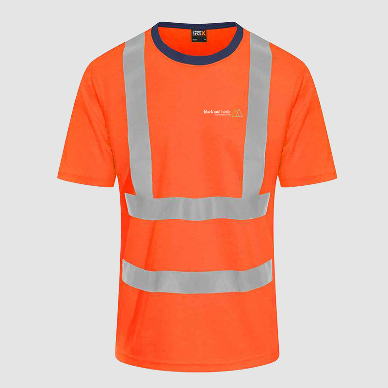 Hi-Vis T-Shirt - Black & Heale - Orange