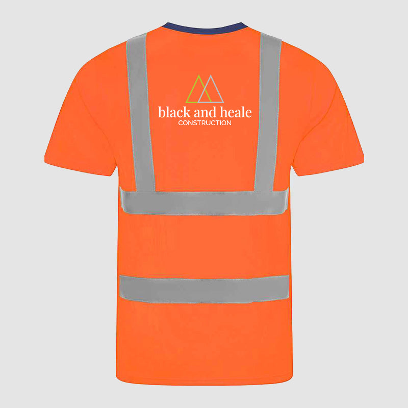 Hi-Vis T-Shirt - Black & Heale - Orange