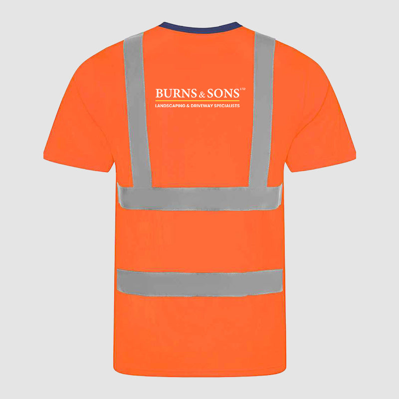 Hi-Vis T-Shirt - Burns & Sons - Orange