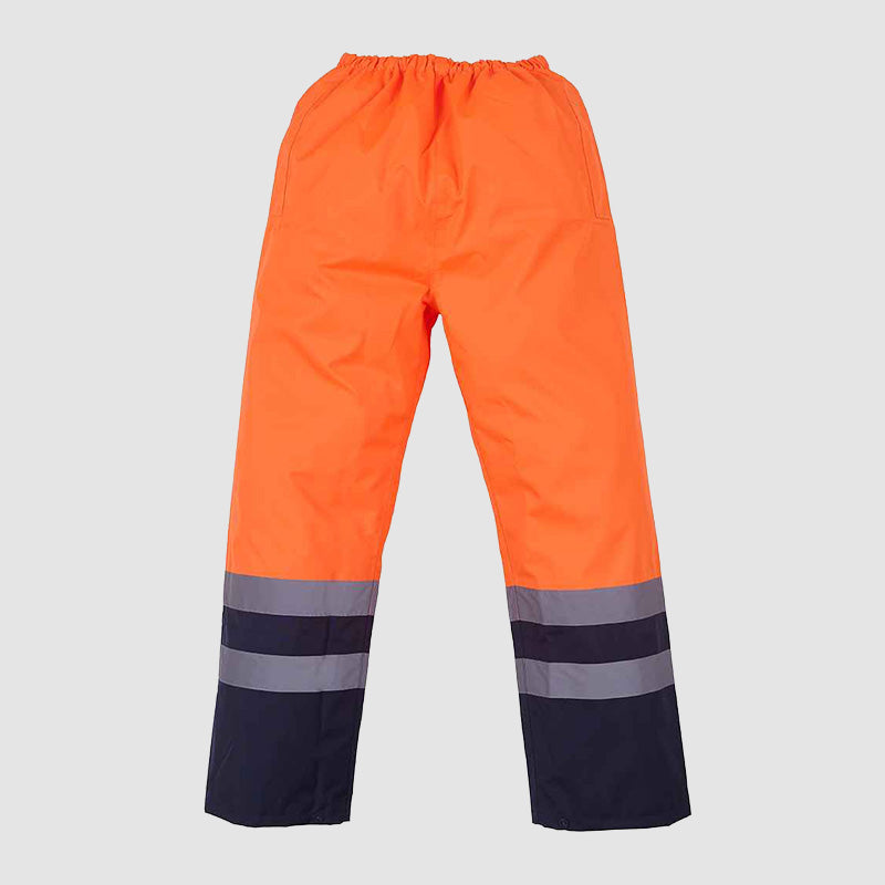Hi-Vis Two Tone Waterproof Overtrousers - Black & Heale - Orange