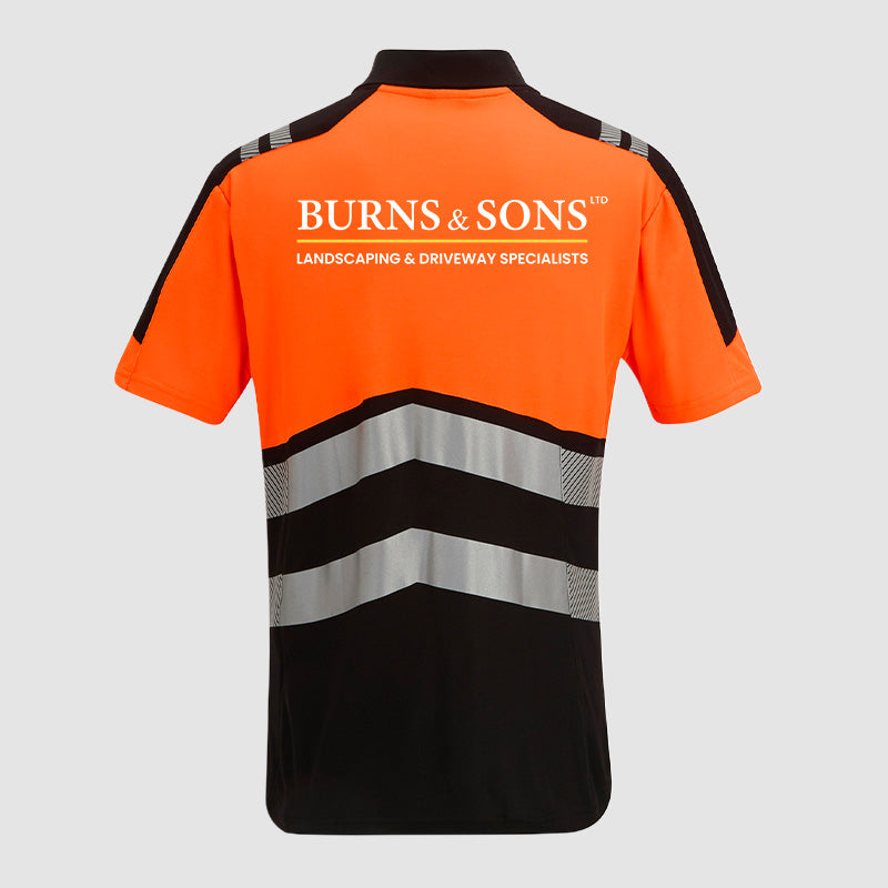 Hi-Vis X-Pro Polo (Class 1) - RG482 Orange Back- Burns Sons.jpg