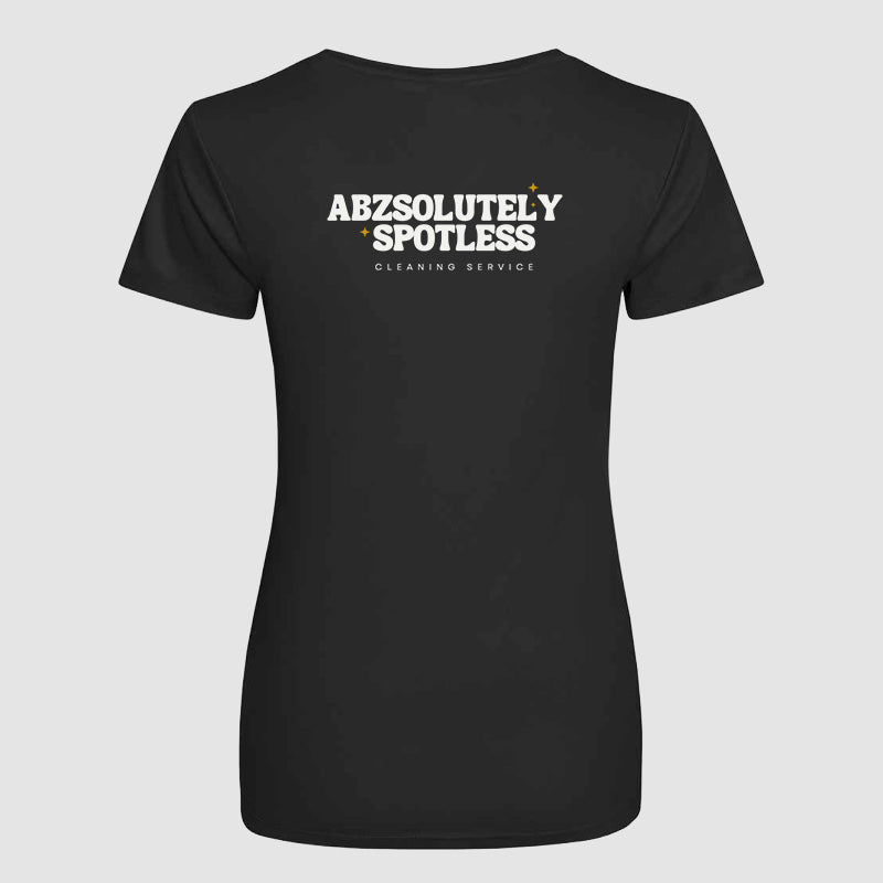 Ladies Cool T-Shirt - Abzsolutely Spotless - Black