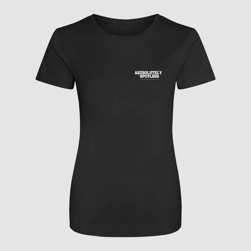 Ladies Cool T-Shirt - Abzsolutely Spotless - Black