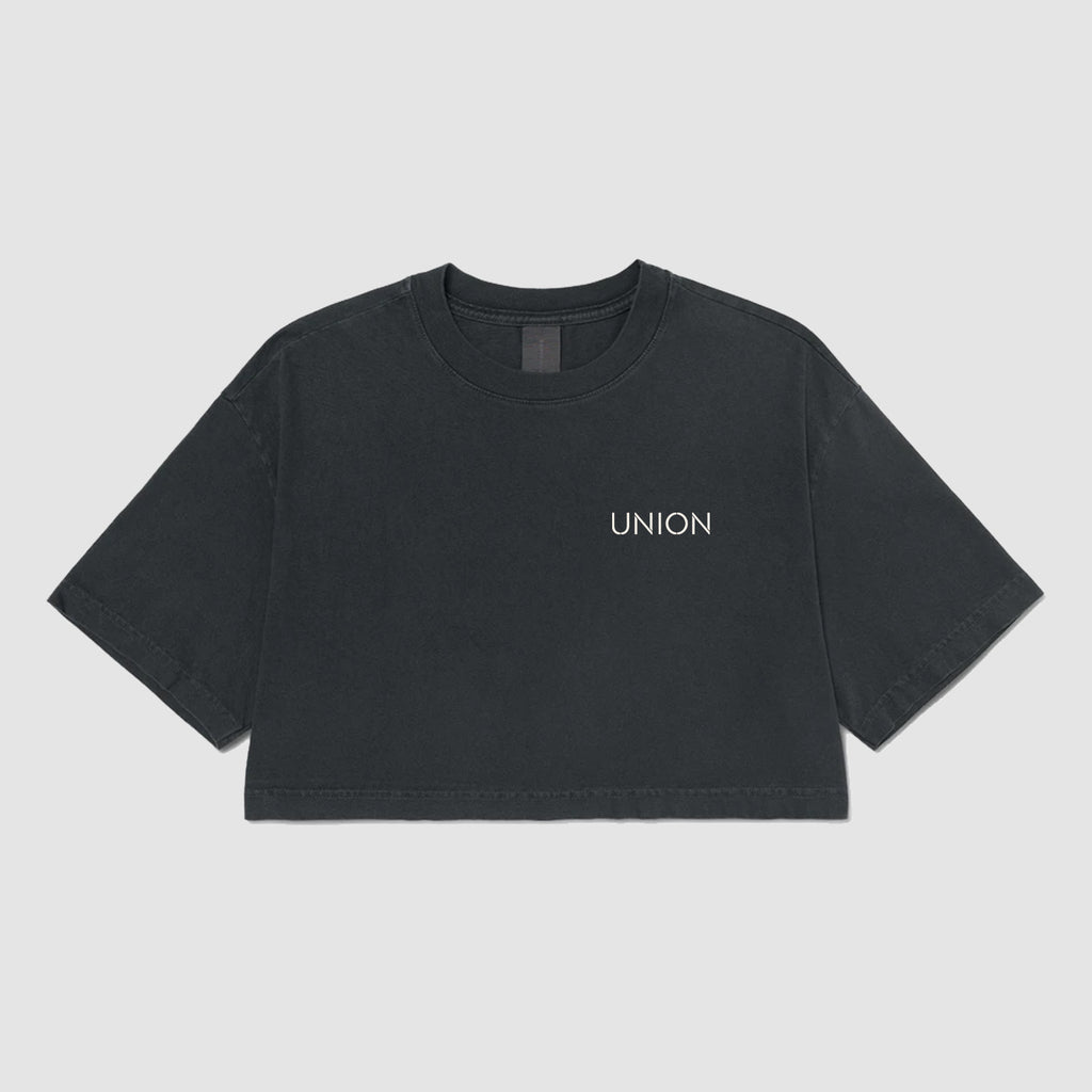 Ladies Heavyweight Washed Cropped T-Shirt - Union