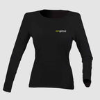 Ladies SF Long Sleeve T-Shirt - AM Global - Black