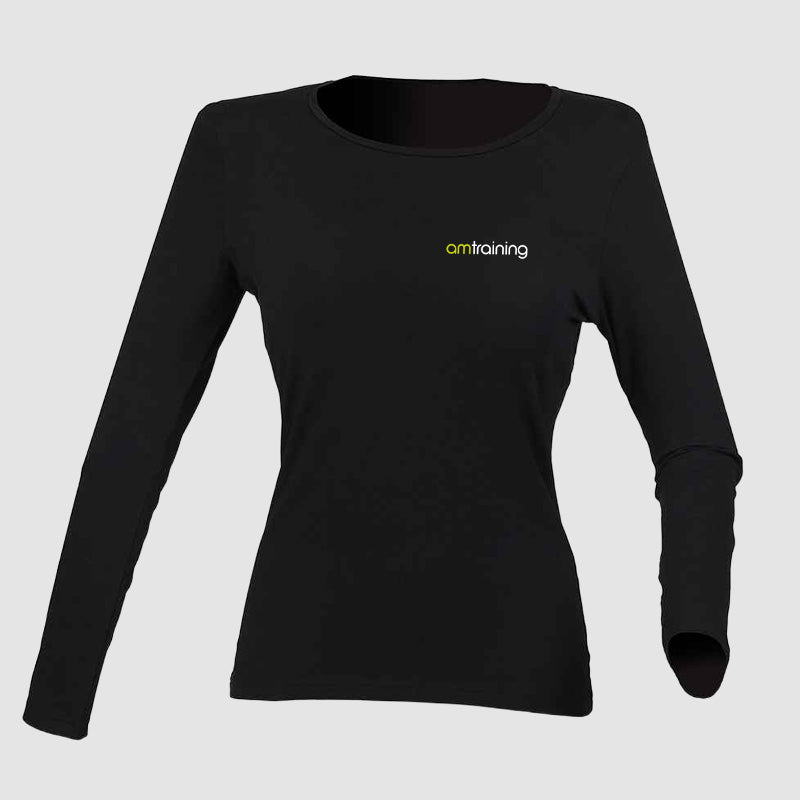 Ladies SF Long Sleeve T-Shirt - AM Training - Black