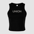 Large Logo Ladies Micro Rib Racer Tank Top - Union