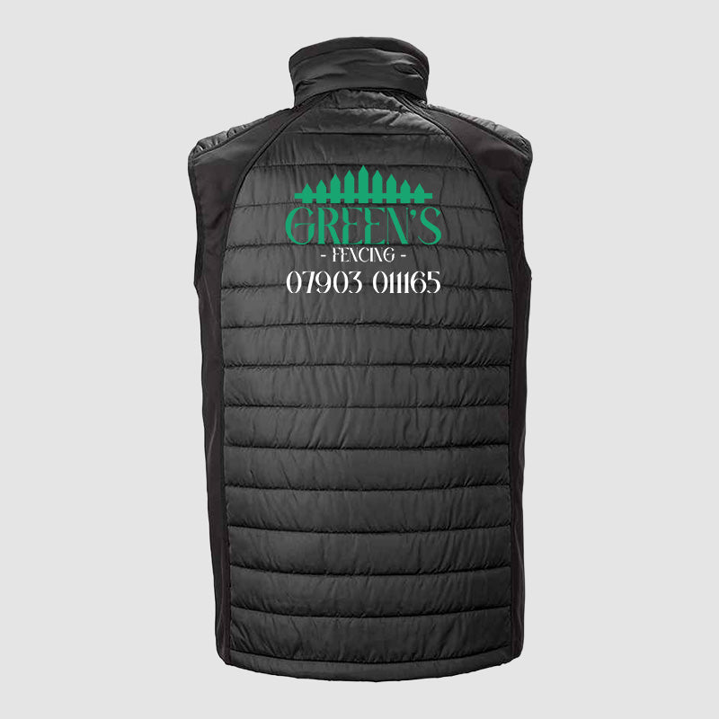 Padded Gillet - Greens Fencing - Black