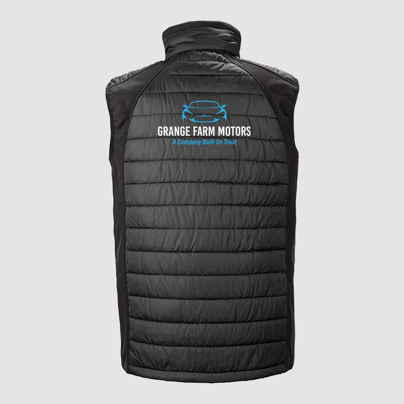 Padded Bodywarmer - Grange Farm Motors - Black