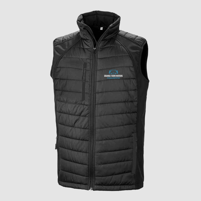 Padded Bodywarmer - Grange Farm Motors - Black