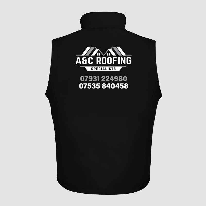 Softshell Bodywarmer - A&C Roofing - Black