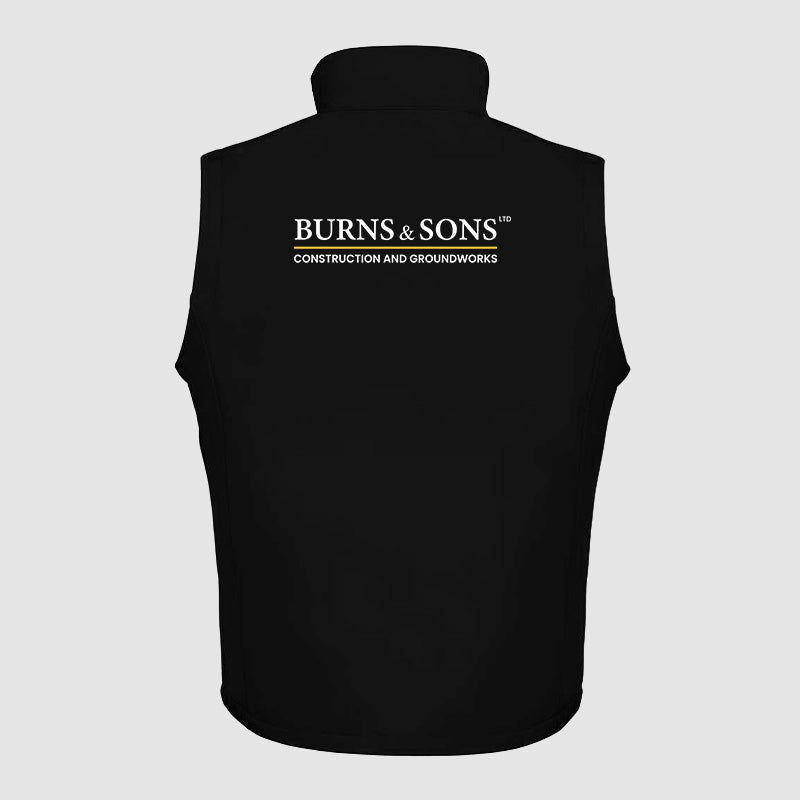 Softshell Bodywarmer - Burns and Sons - Black