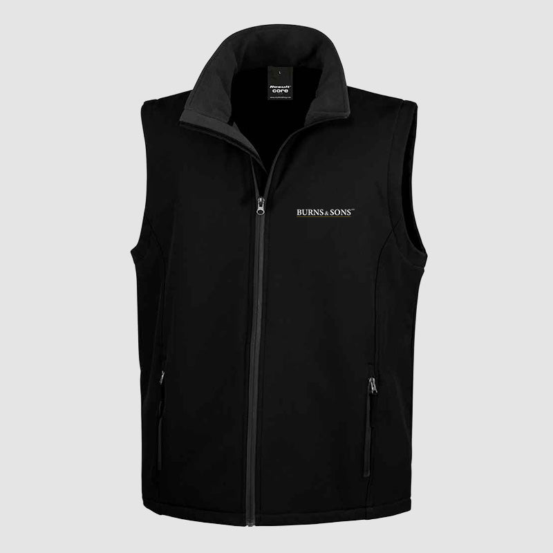 Softshell Bodywarmer - Burns and Sons - Black
