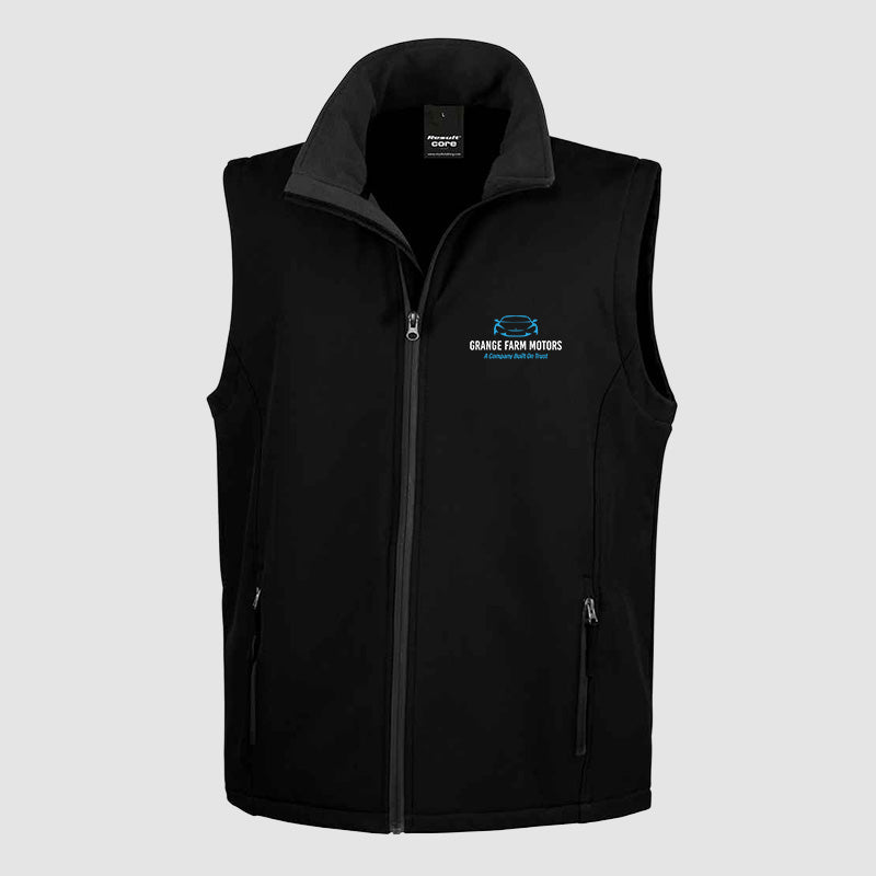 Softshell Bodywarmer - Grange Farm Motors - Black