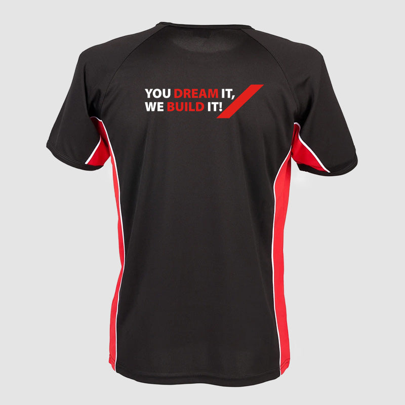 Finden + Hales Performance Panel T-Shirt - AR - Black/Red