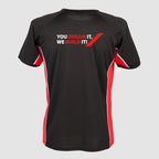 Finden + Hales Performance Panel T-Shirt - AR - Black/Red