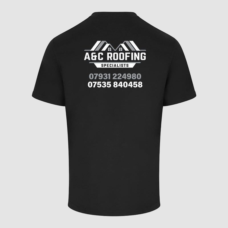 T-Shirt - A&C Roofing - Black
